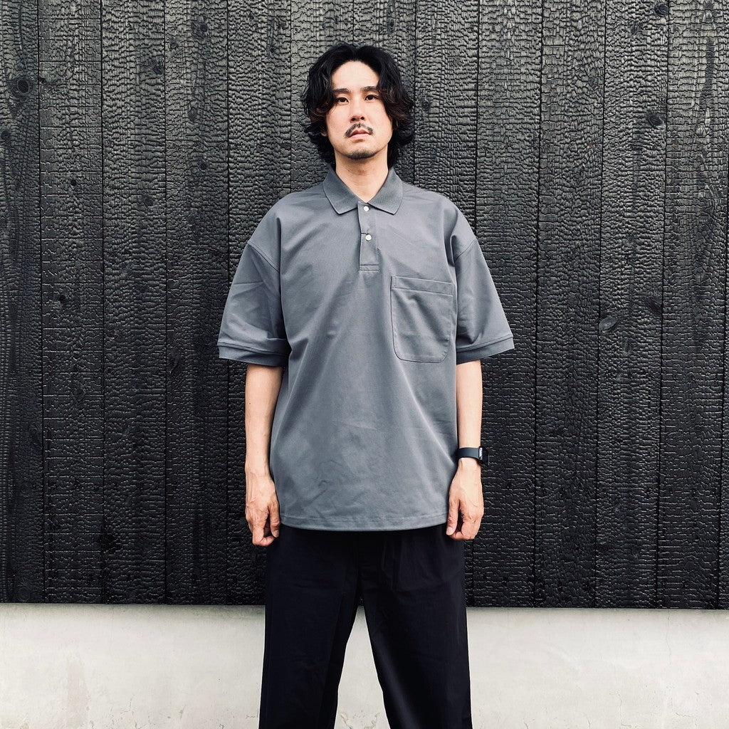 TECH POLO SHIRT S/S #CHARCOAL [BE-37026]