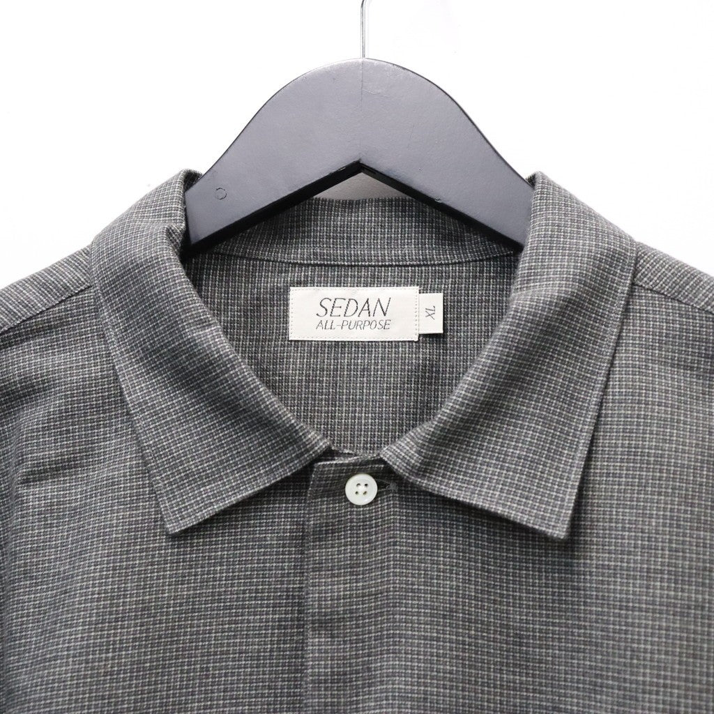 Micro Plaid Open Collar Shirt #Grey [SD26F-SH02]