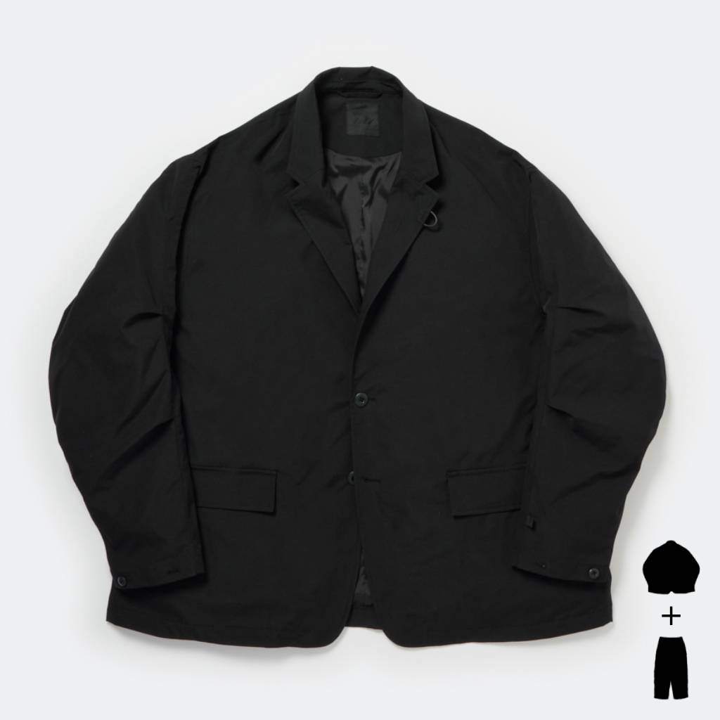 TECH LOOSE 2B 外套防撕裂布料 &amp; TECH EASY 長褲防撕裂布料 #黑色 [BJ-30025W / BP-30025W]