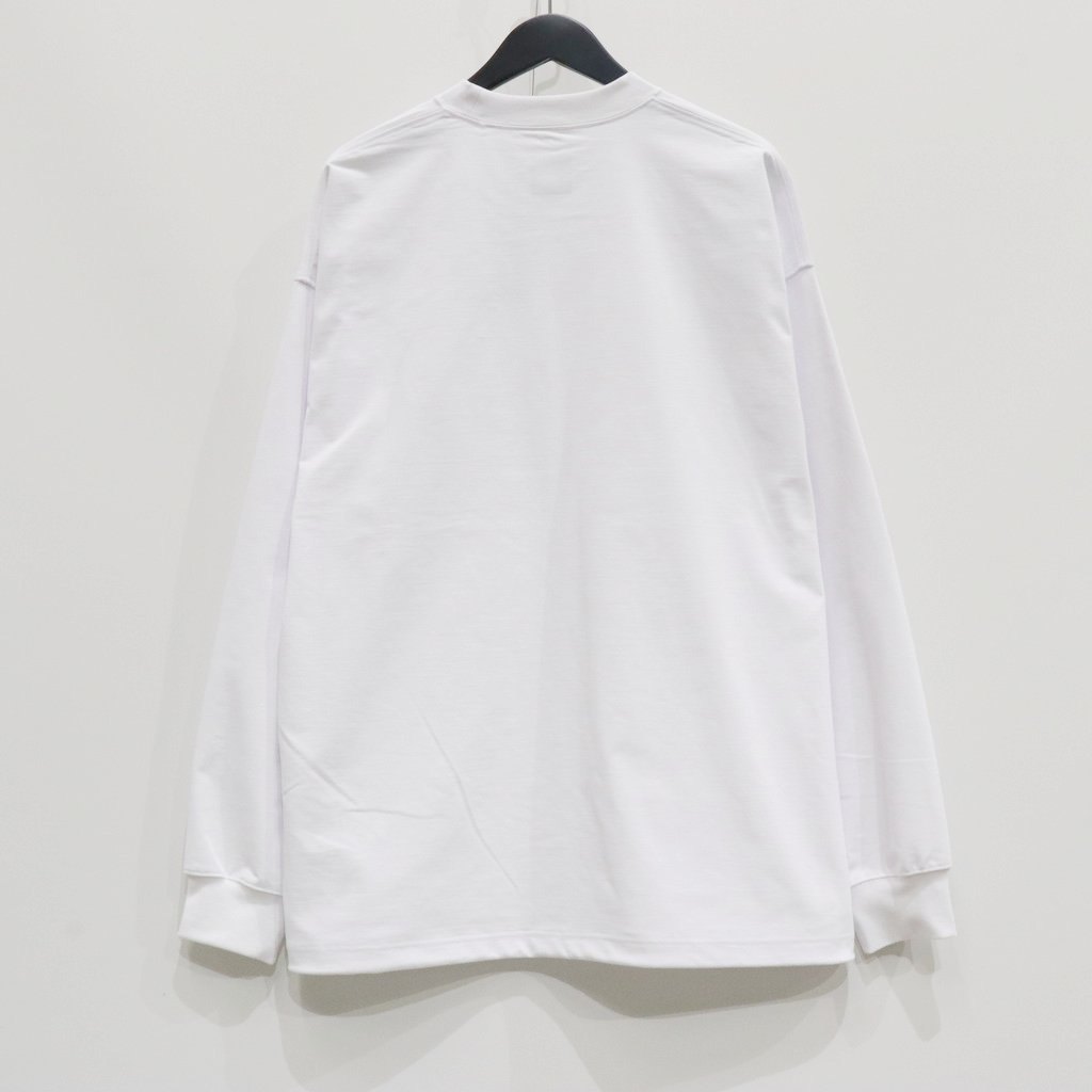 科技抽繩長袖T卹 #白色 [BE-40025]