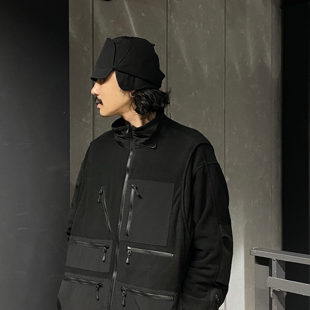 科技抓絨飛行帽 #黑色 [BC-55024W]