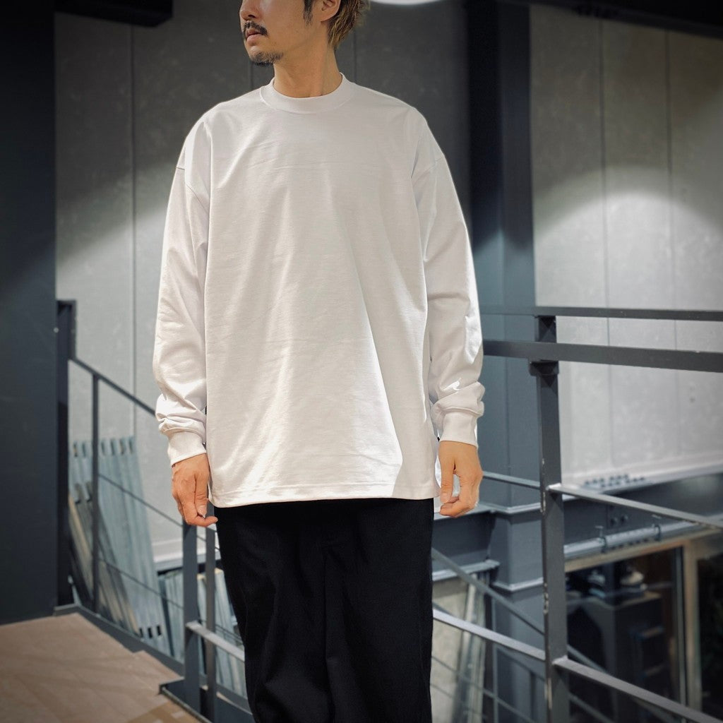 科技抽繩長袖T卹 #白色 [BE-40025]