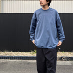 TECH DRAWSTRING L/S TEE #SMOKE BLUE [BE-34026]