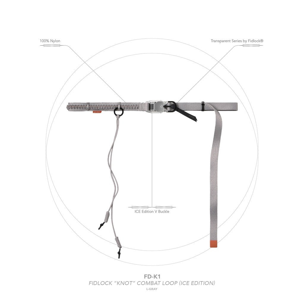 "FD-K1" FIDLOCK "Knot" 戰鬥環（冰雪版）#L-GRAY [GOOPI-25SS-JUL-01]