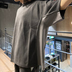 SIDE SEAM DBL KNIT T #CHARCOAL [CES26T22]