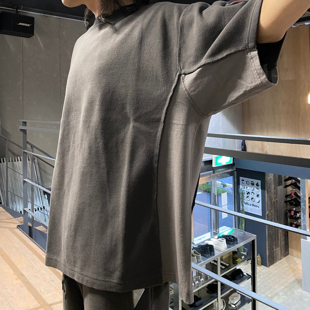 SIDE SEAM DBL KNIT T #CHARCOAL [CES26T22]