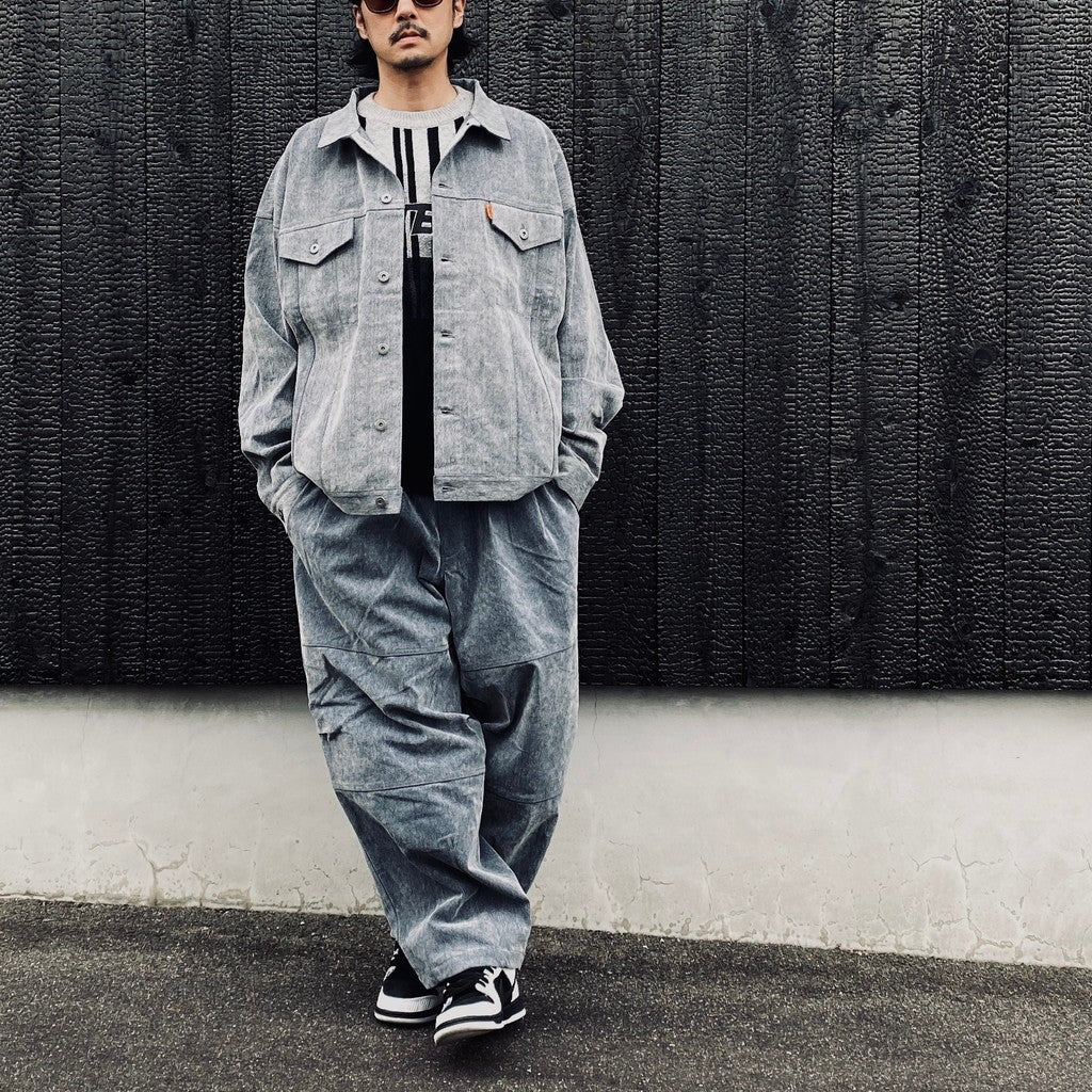 FLOCKY DENIM BALLOON PANTS #Blue [FW26-B10]
