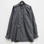 TECH BUTTON DOWN SHIRT L/S #CHARCOAL [BE-80025]