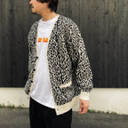 LEOPARD JACQUARD CARDIGAN ( TYPE-1 ) #WHITE [26SS-WMK-KN14]