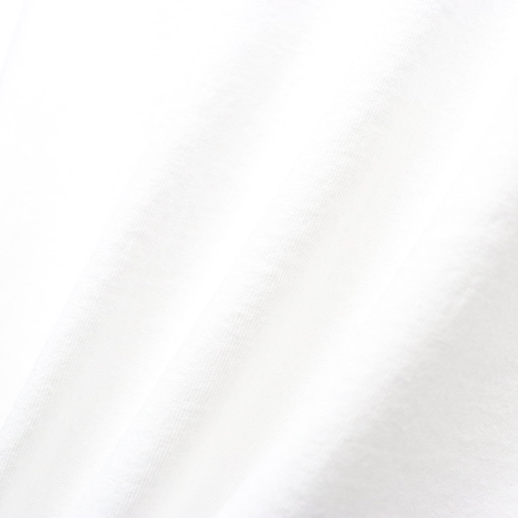 WASHED HEAVY WEIGHT CREW NECK T-SHIRT ( TYPE-12 ) #WHITE-BLUE [26SS-WMT-WT13]