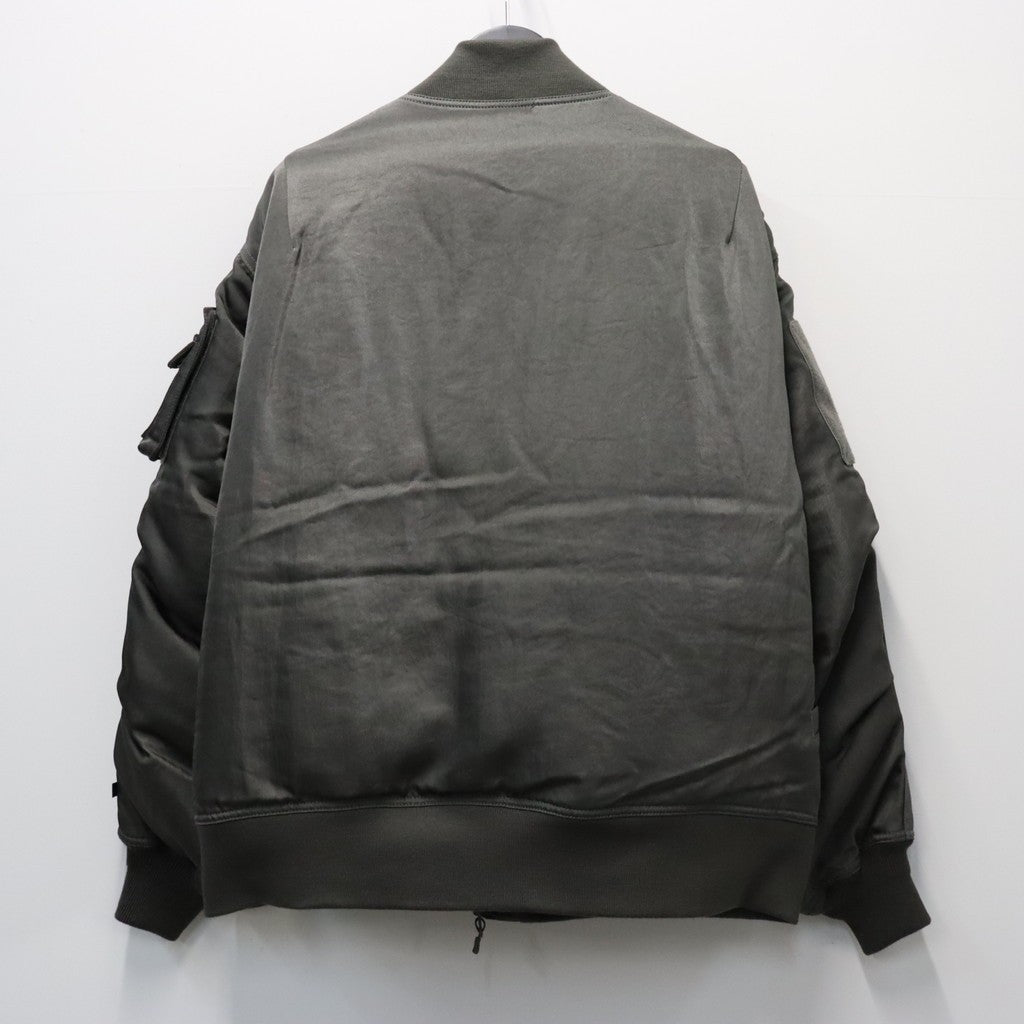 TECH REVERSIBLE MA-1 DOWN JACKET #CHARCOAL x OLIVE [BW-40026W]