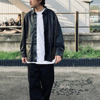 LEATHER SHIRT #GOAT SKIN SUEDE LEATHER [sn25f002]