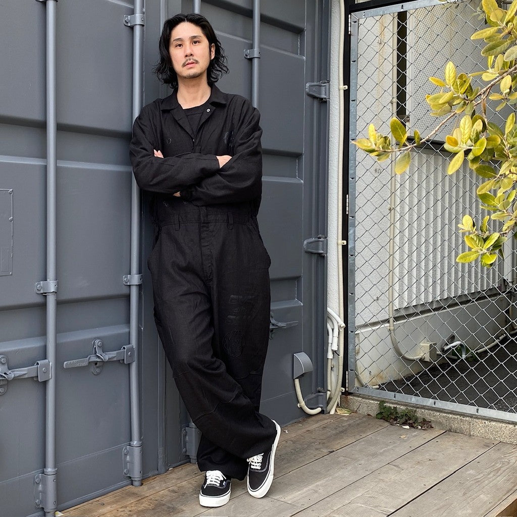 HEMP JUMP SUITS #BLACK [24SS-B04]