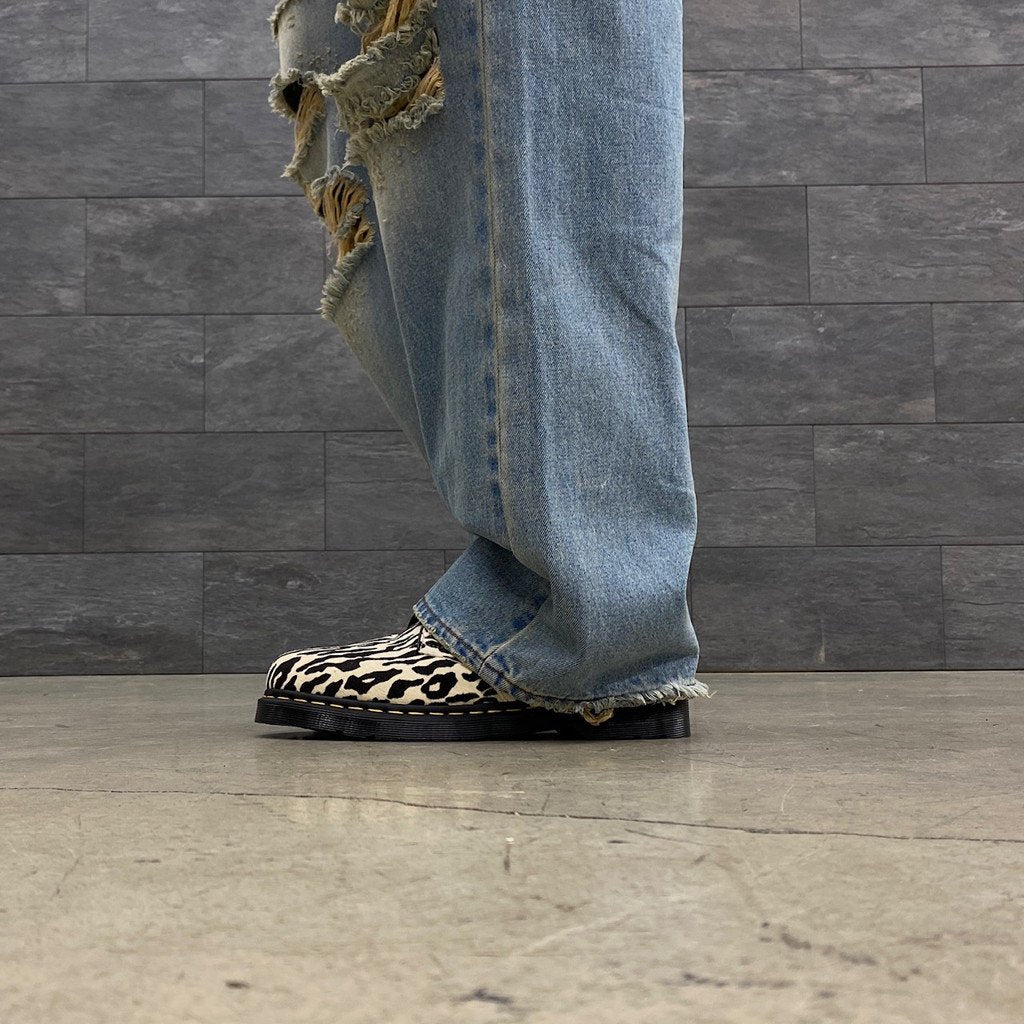 馬丁博士 | 豹紋三眼鞋 #白色 [DRMARTENS-WM-SH02]