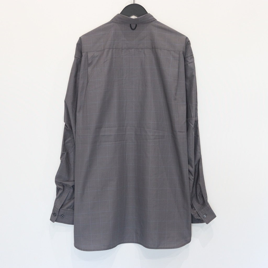 TECH REGULAR COLLAR SHIRT L/S GLEN CHECK #GRAY [BE-82025W]