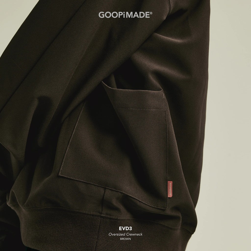 EVD3 Oversized Crewneck #Brown [GOOPI-26AW-SEP-03]