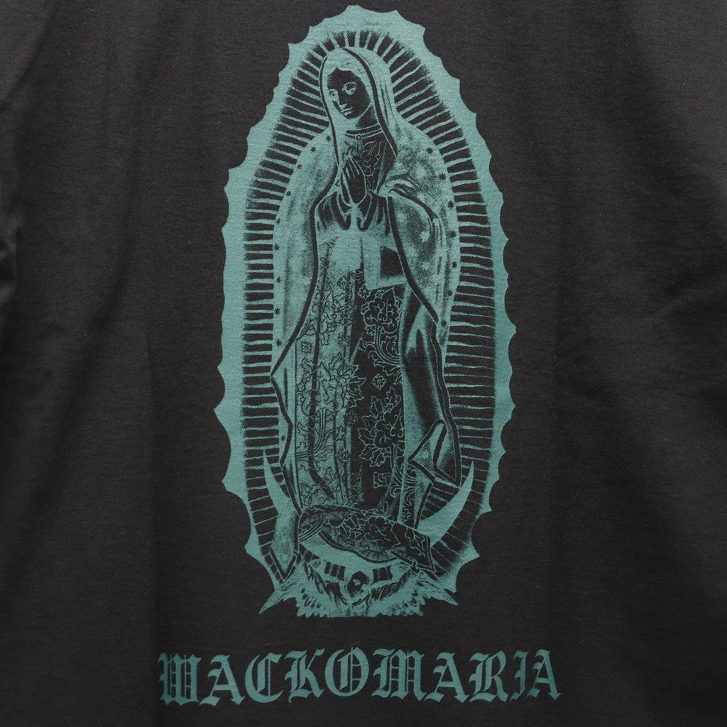 WASHED HEAVY WEIGHT CREW NECK LONG SLEEVE T-SHIRT ( TYPE-2 ) #BLACK/GREEN [26SSE-WMT-LT05]