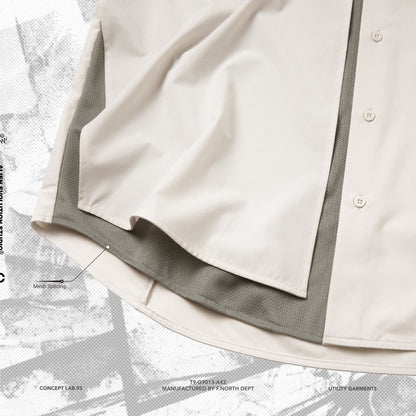 AES | 「G.A.T-01S」 D-Layer Reconstruct Shirt #WHITE [GOOPI-24AW-SEP-06]