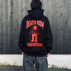 DEATH ROW RECORDS | HEAVY WEIGHT PULLOVER HOODED SWEAT SHIRT #BLACK [DEATHROW-WM-SS05]