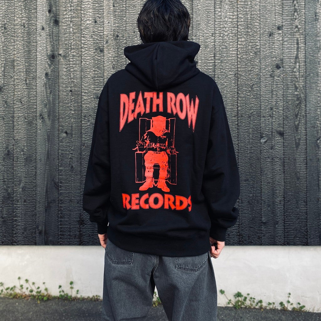 DEATH ROW RECORDS | HEAVY WEIGHT PULLOVER HOODED SWEAT SHIRT #BLACK [DEATHROW-WM-SS05]