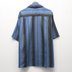 OMBRE STRIPED OPEN COLLAR SHIRT S/S #BLUE [26SS-WMS-OC12]