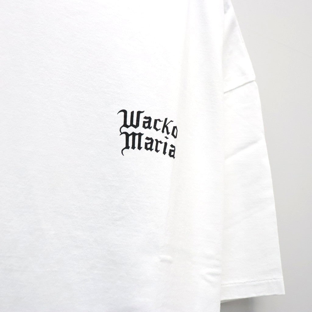 WASHED HEAVY WEIGHT CREW NECK T-SHIRT ( TYPE-1 ) #WHITE/BLACK [26FWE-WMT-WT01]
