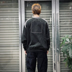 PANEL SHOULDER CREW NECK #BLACK [CES26CS10]