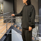 TECH CREW NECK TEE L/S #BLACK [BE-31024W]