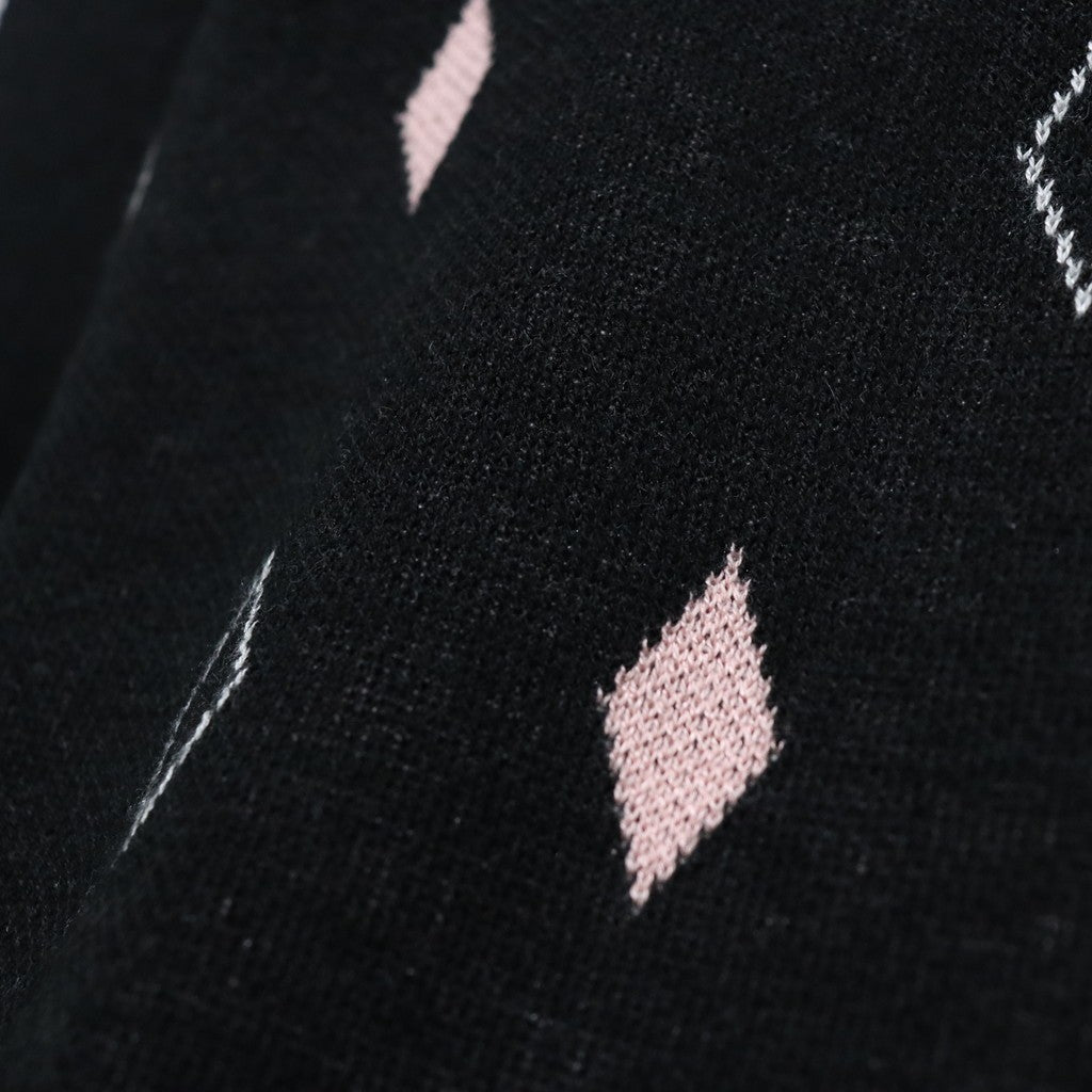 DIAMOND KNIT POLO SHIRT #BLACK [25SS-WMK-KN21]