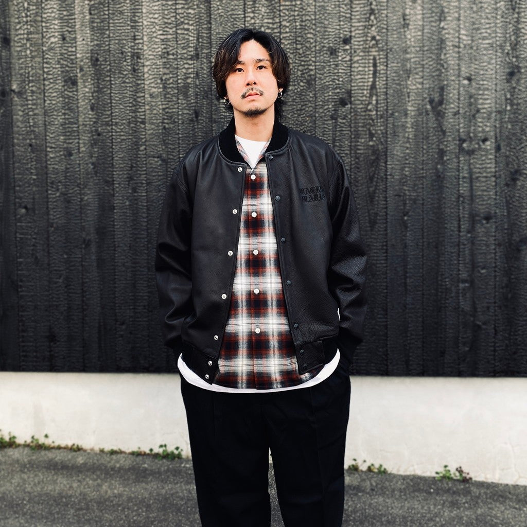 OMBRE CHECK OPEN COLLAR SHIRT L/S ( TYPE-1 ) #BROWN [26SS-WMS-OC11
