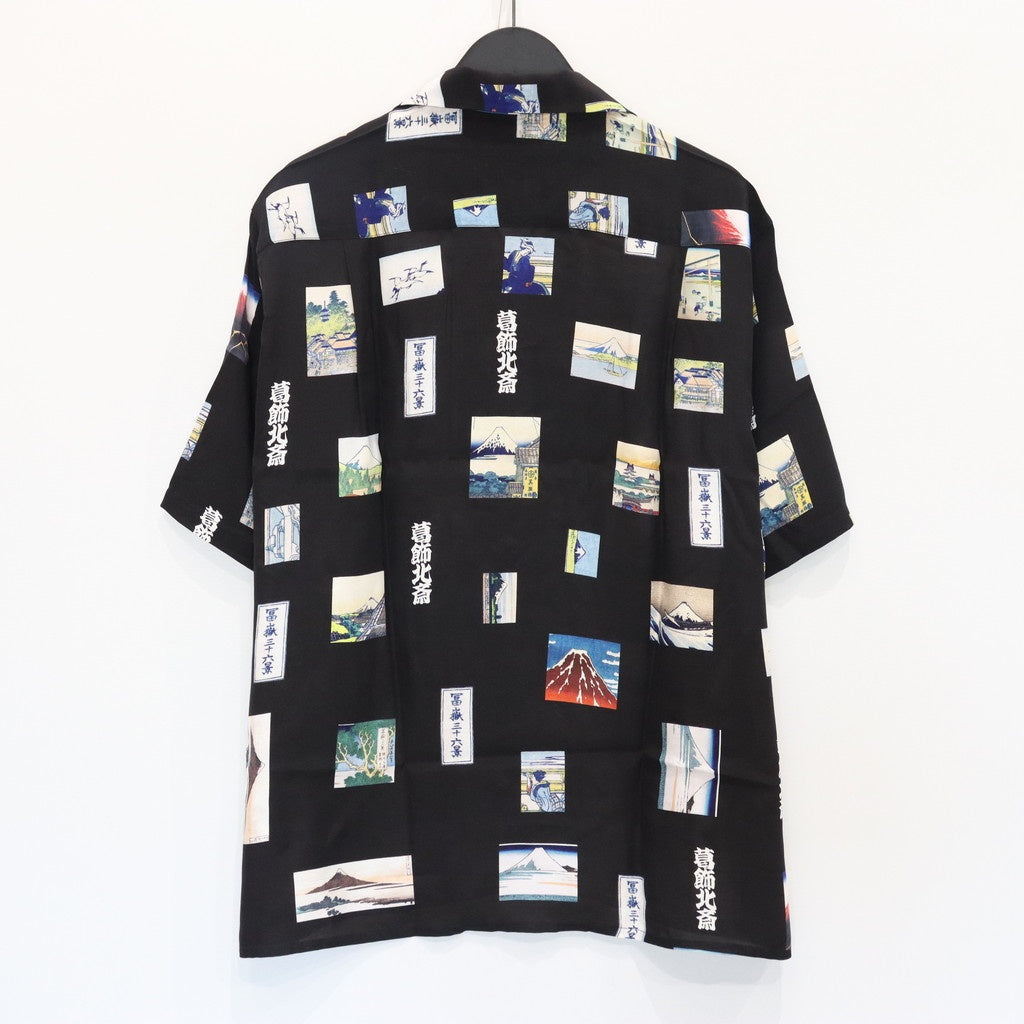 葛飾北斎 | S/S HAWAIIAN SHIRT #BLACK [HOKUSAI-WM-HI01]