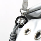 TECH LEATHER EYELET MINI POACH #SILVER [FEL34261B0006]
