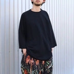 CHIDRY 3/4 SLEEVE T-SHIRT #Black [SU26-T01]