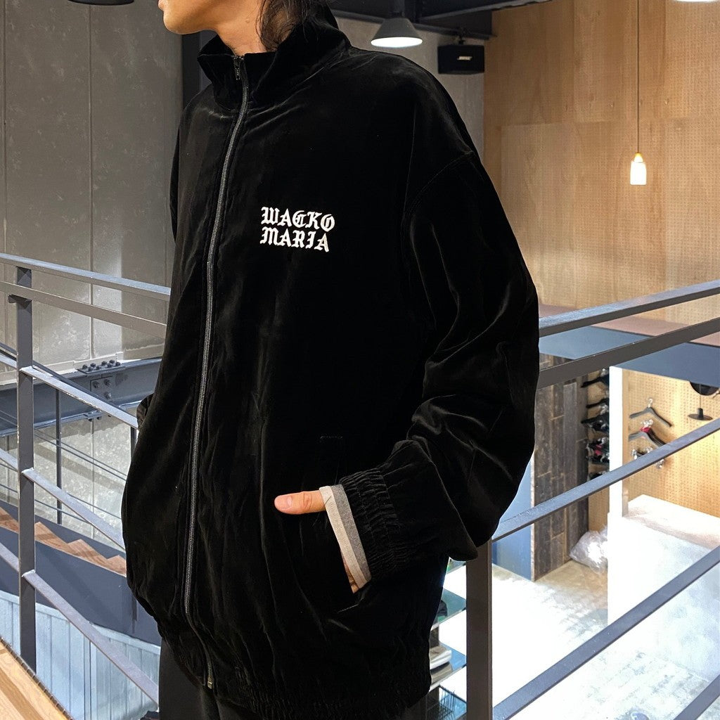 VELVET TRACK JACKET ( TYPE-2 ) #BLACK [24FWE-WMO-TJ02]