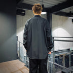 TECH REGULAR STRIPE SHIRT L/S #BLACK [BE-81025]