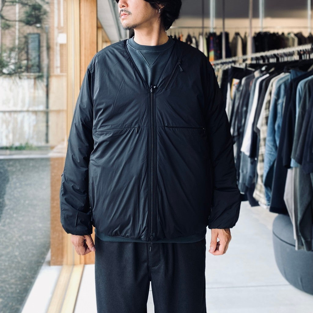 TECH PERTEX REVERSIBLE HIKER CARDIGAN (3M撥水中綿) #BLACK [BW-21026W]