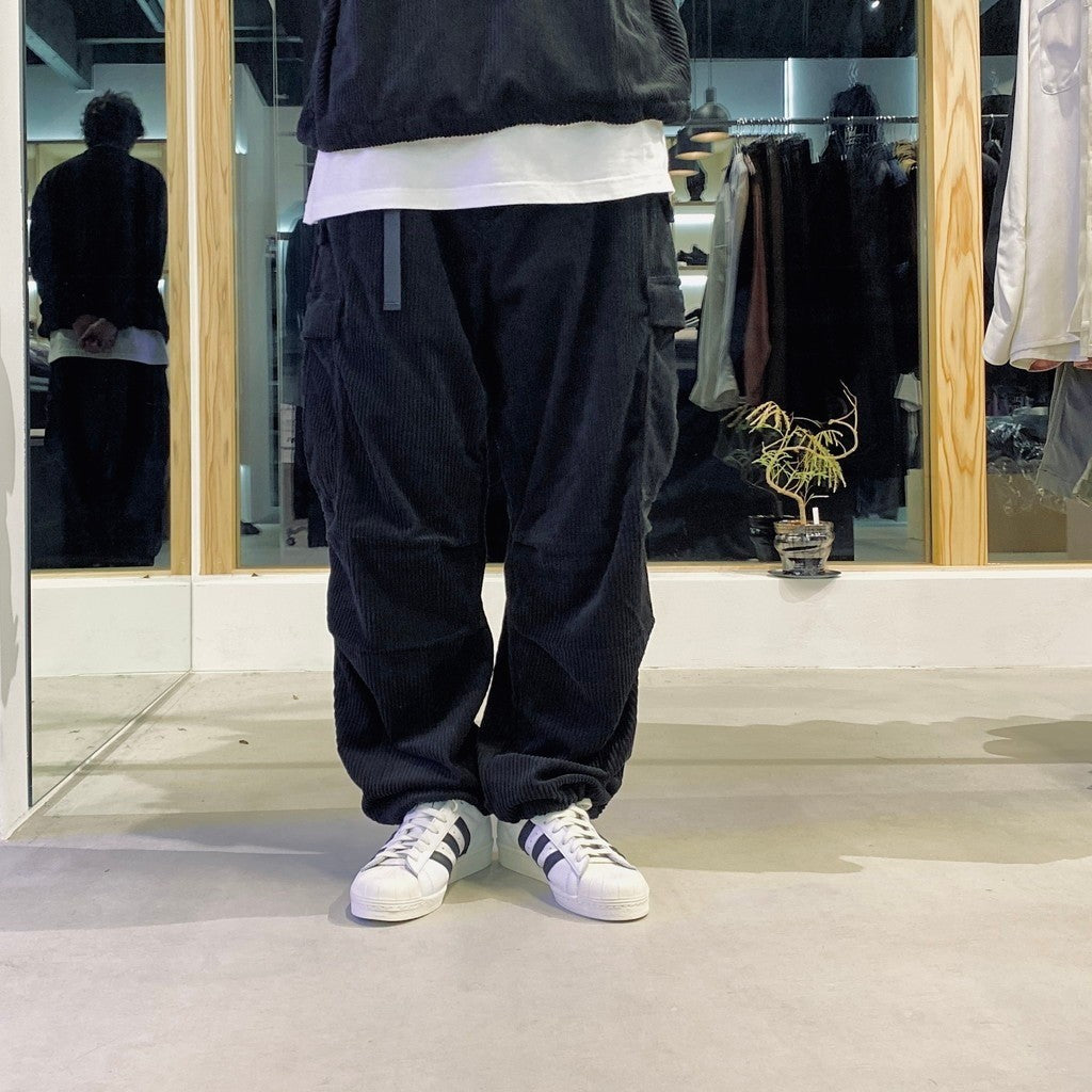 EQUALIZER CORD CARGO PANTS #Black [25FW_B03]