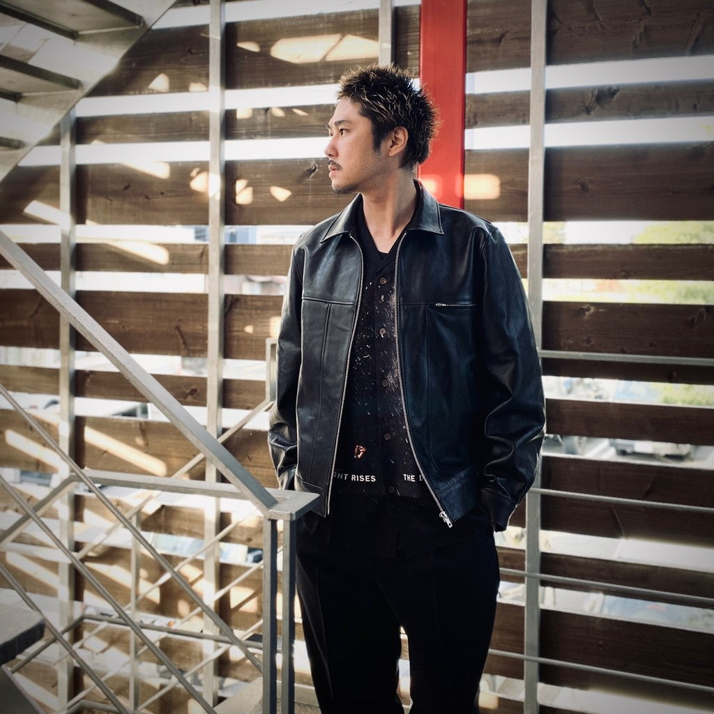 LEATHER JACKET #BLACK [25SS-WMO-BL01]