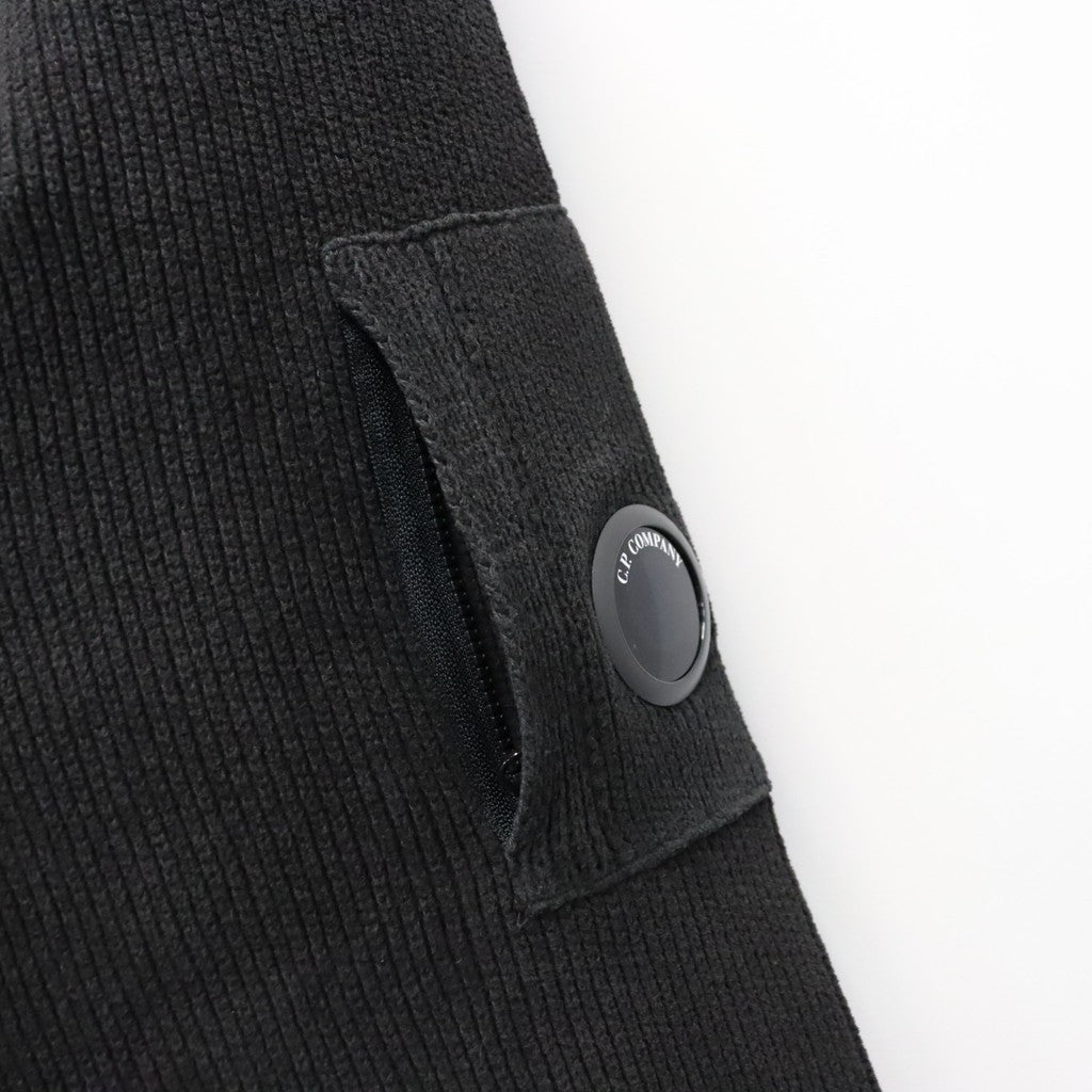 CHENILLE COTTON CREWNECK LENS SWEATER #BLACK 999 [21CMKN196A-005558G-26FWP]