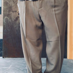 DOUBLE PLEATED CHINO TROUSERS ( TYPE-2 ) #GRAY [25FW-WMP-PT02]