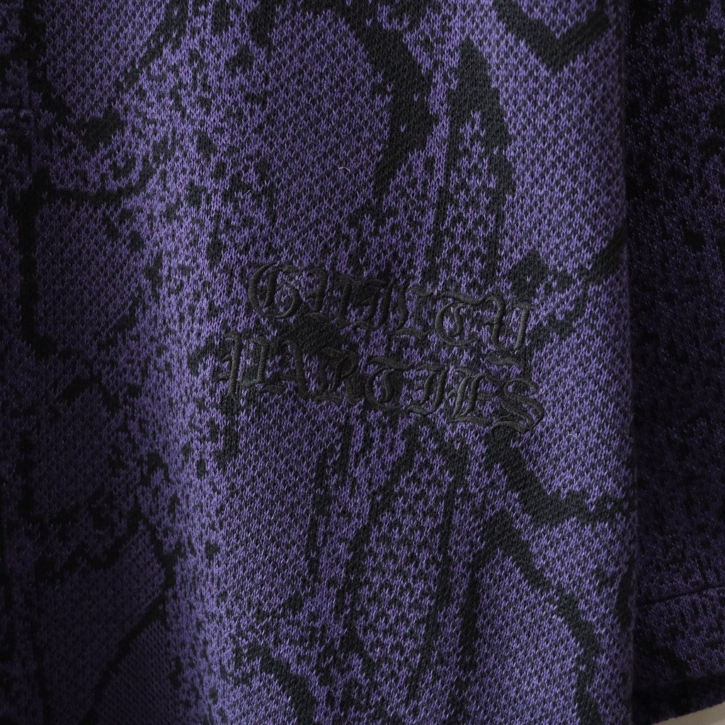 蟒蛇紋針織 POLO 衫 #紫色 [24SS-WMK-KN11]