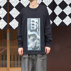 WASHED AS Mere Reality LONG SLEEVE T #BLACK [CES30LT01]