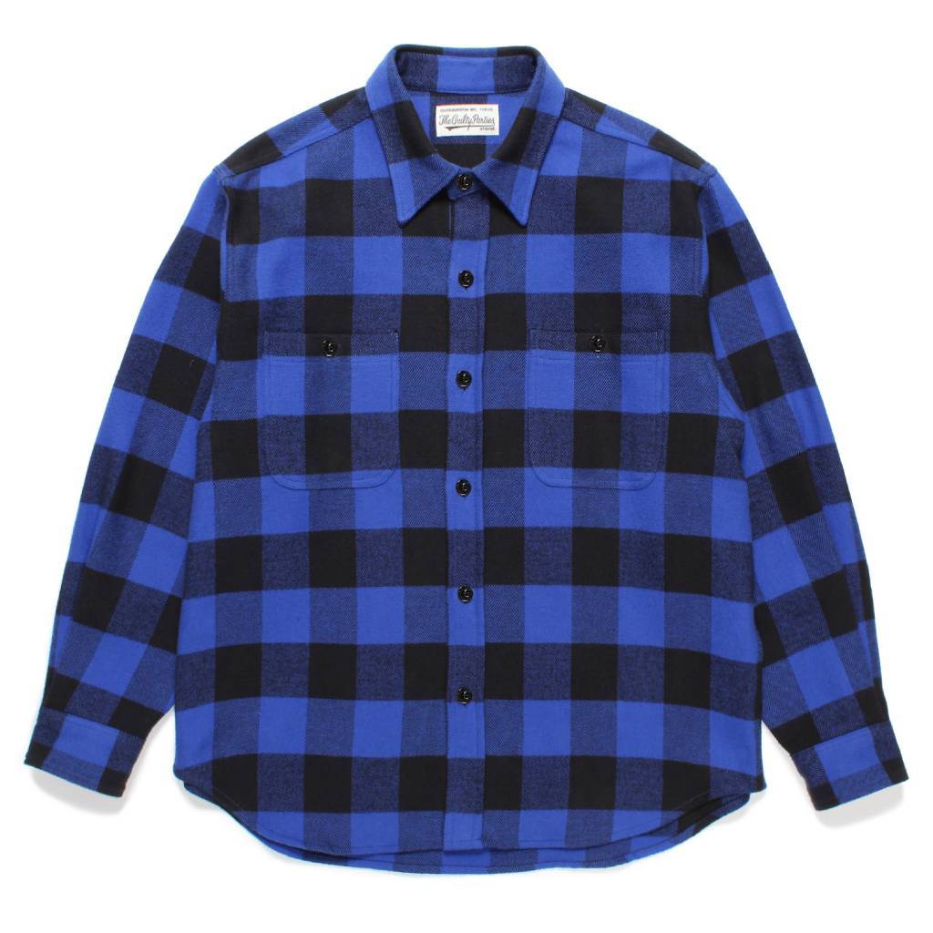 FLANNEL REGULAR COLLAR SHIRT #BLUE [24FW-WMS-RC01]