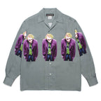 黑闇騎士三部曲 | 長袖夏威夷襯衫（1 型）#灰色 [TDKT-WM-HI06]