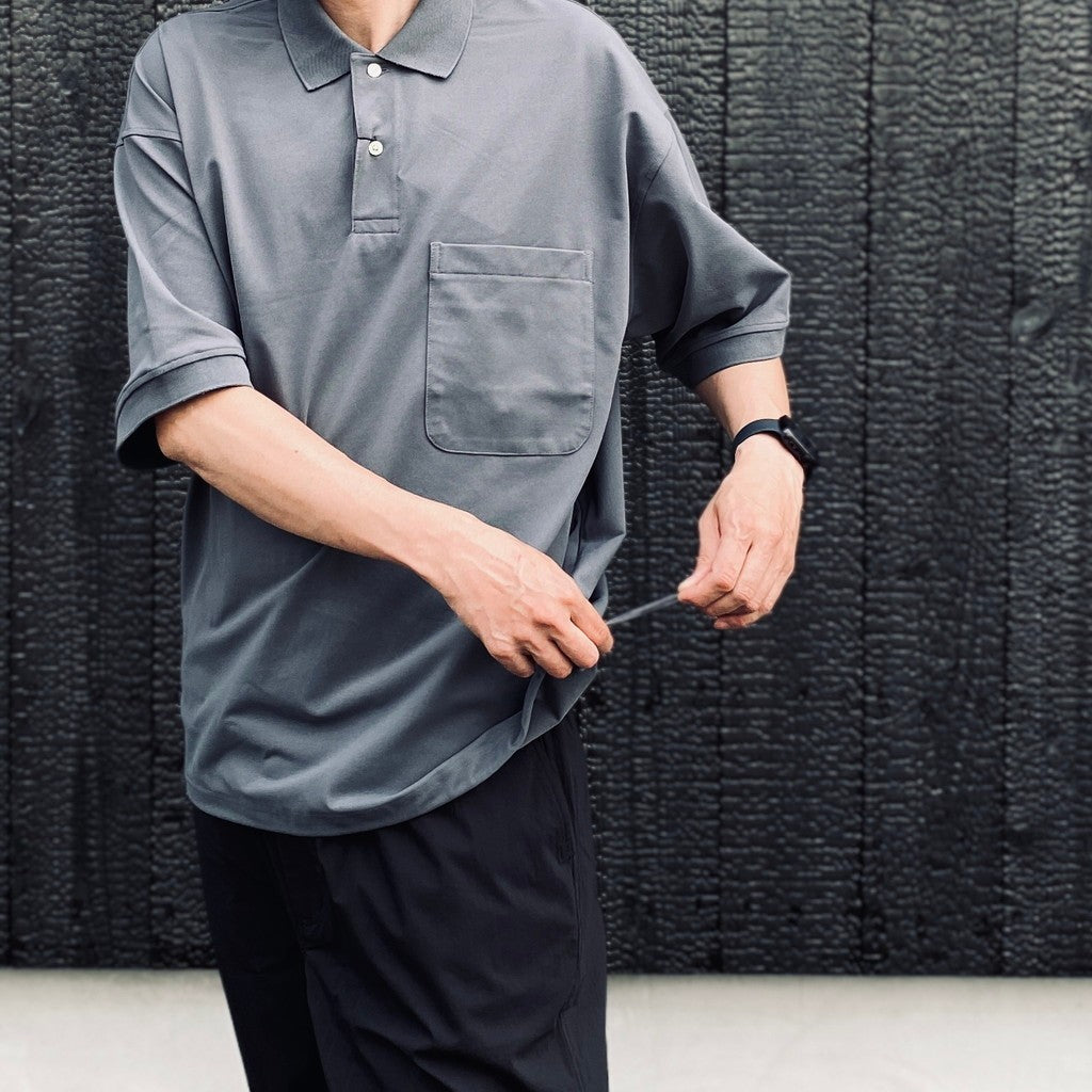 TECH POLO SHIRT S/S #CHARCOAL [BE-37026]