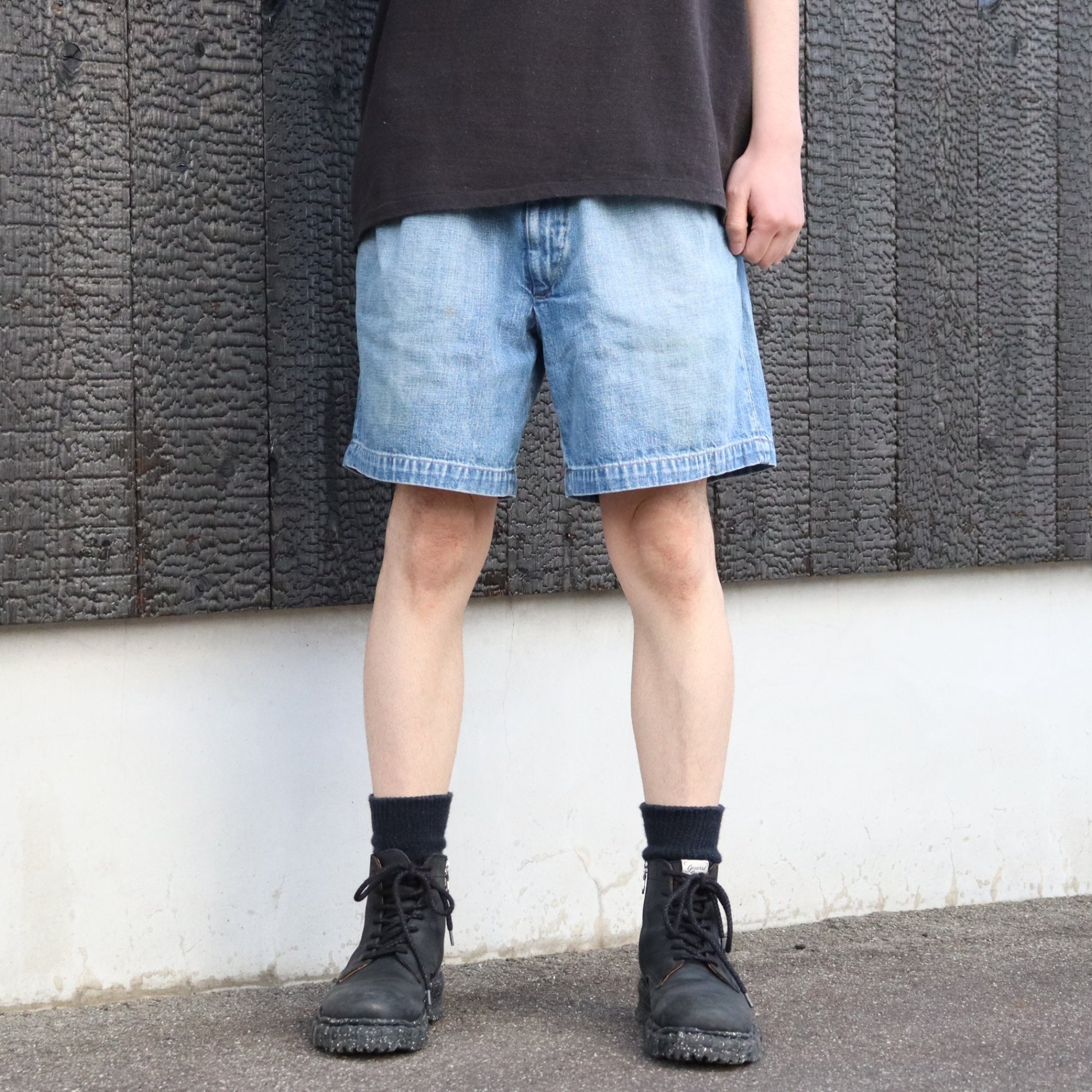 US ARMY DENIM SHORTS AGED #INDIGO [BW261-UADS]