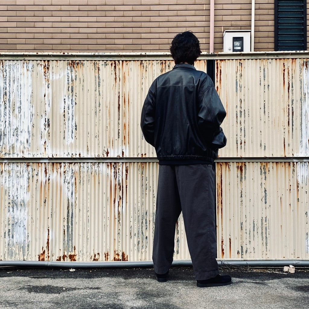 2TUCK WIDE CUT&SEW PANTS #GRAY [AY-1027]