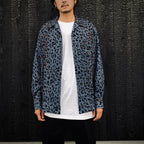 夏威夷長袖襯衫（3 型）#L-紫色 [25FW-WMS-HI03]