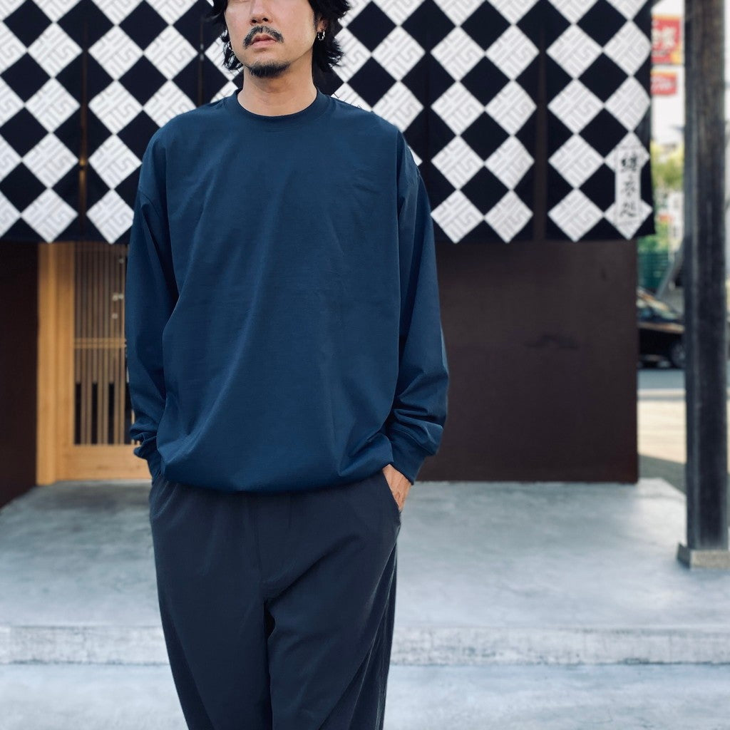 TECH DRAWSTRING TEE L/S #NAVY [BE-31026W]