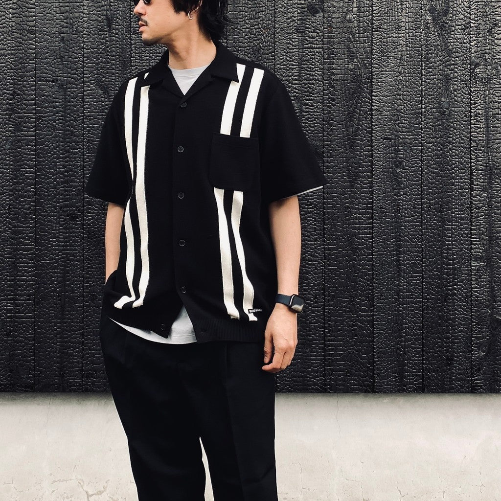 KNIT SHIRT ( TYPE-1 ) #BLACK [26SS-WMK-KN01] - cocorozashi 三重県
